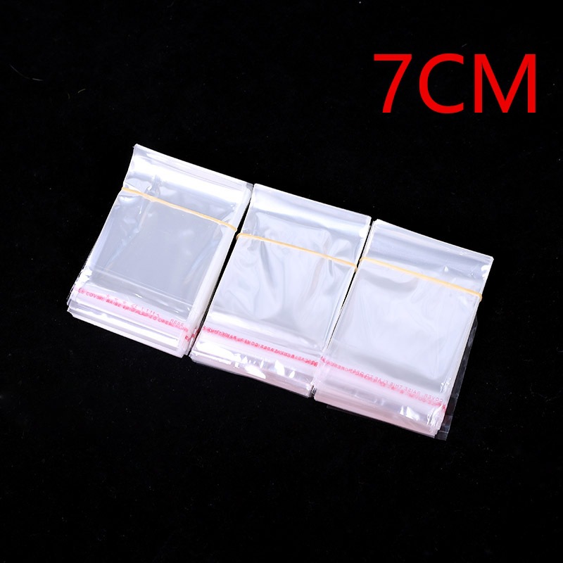 义乌厂家7CM 现货opp不干胶自粘袋 透明塑料服装饰品玩