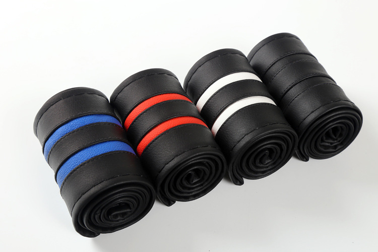 厂家批发外贸汽摩用品手缝方向盘套 把套 手缝把套 汽车方向盘套