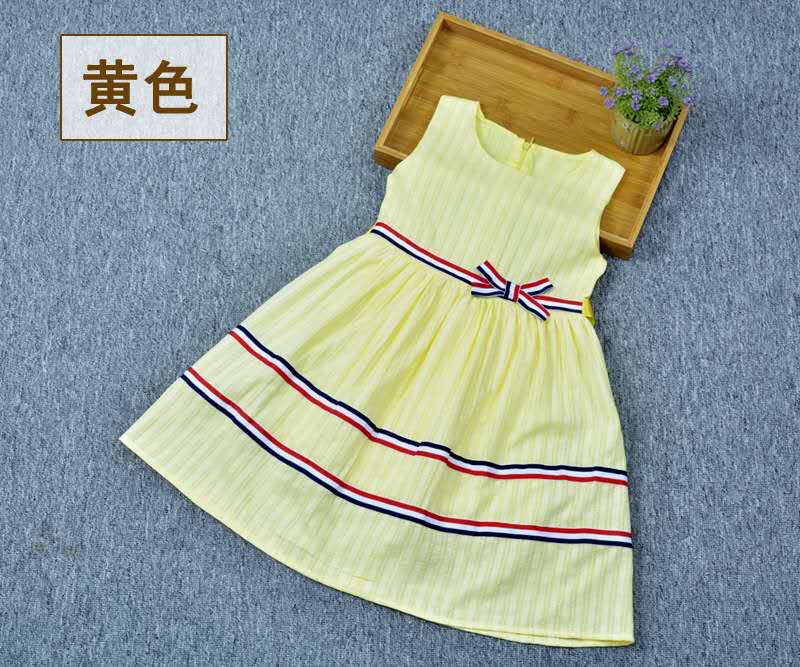 地摊夏季童装女童连衣裙棉糖果色中大儿童公主裙无袖详情4