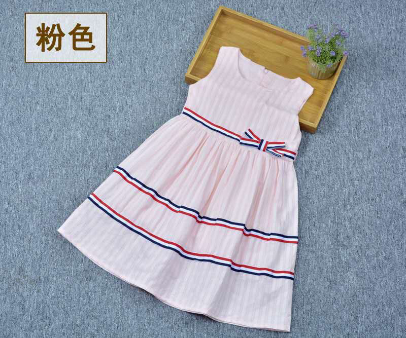 地摊夏季童装女童连衣裙棉糖果色中大儿童公主裙无袖详情5