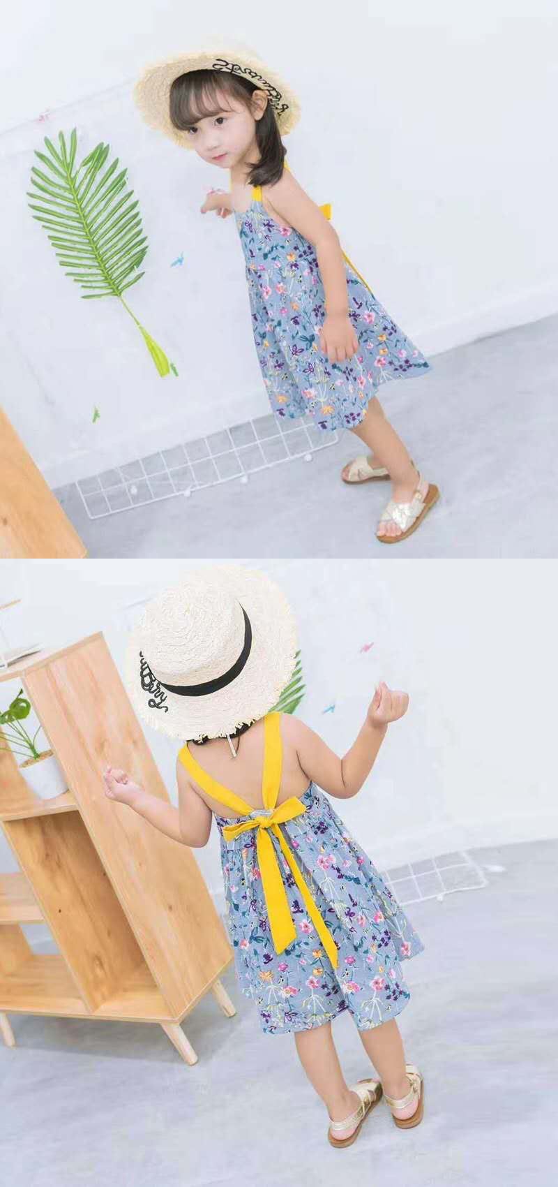 Summer children's clothing from street stalls, girls' halter dresses, children's dresses, cool cotton prints pic 4
