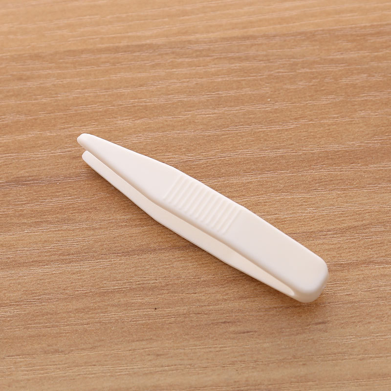 白色塑料夹子双眼皮贴辅助工具防滑面膜塑料镊子水雾珠玩具配件