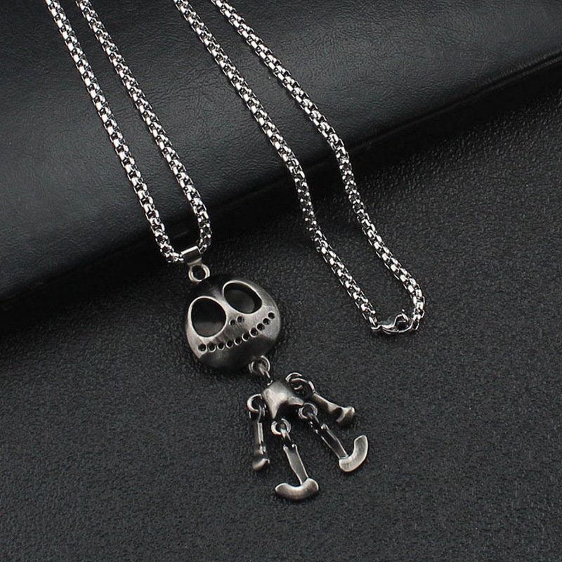 外星人钛钢圆珠链学生饰品长款外星人男女百搭休闲简约毛衣链