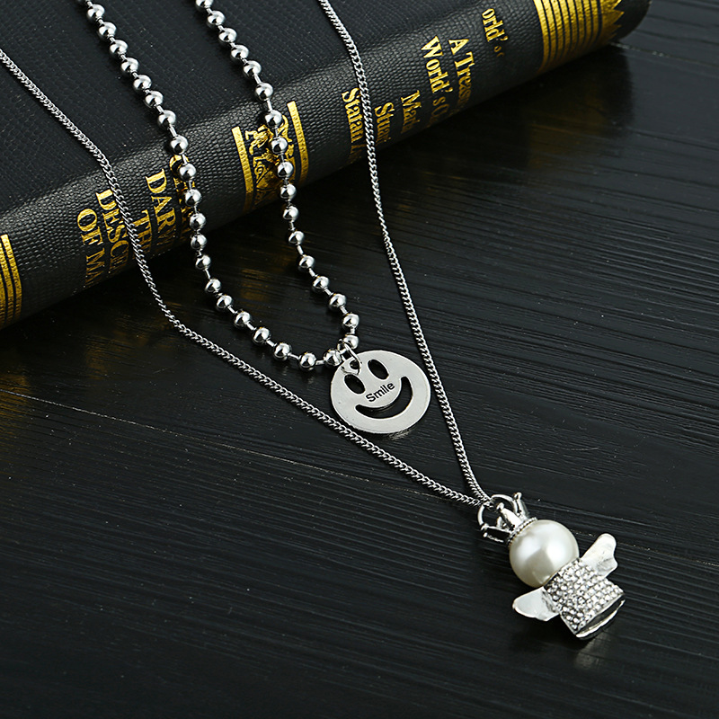 2020外贸新款嘻哈不锈钢项链饰品 时尚男女情侣项链配饰 一件代发