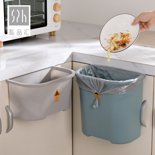 Kitchen Cabinet Door Hanging Trash Can Multi-Functional Household Hanging Sanitary Bucket Car Garbage Basket