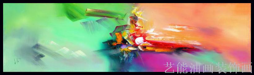 手绘油画现代简约抽象欧美风客厅玄关背景墙壁画办公走廊室装饰画