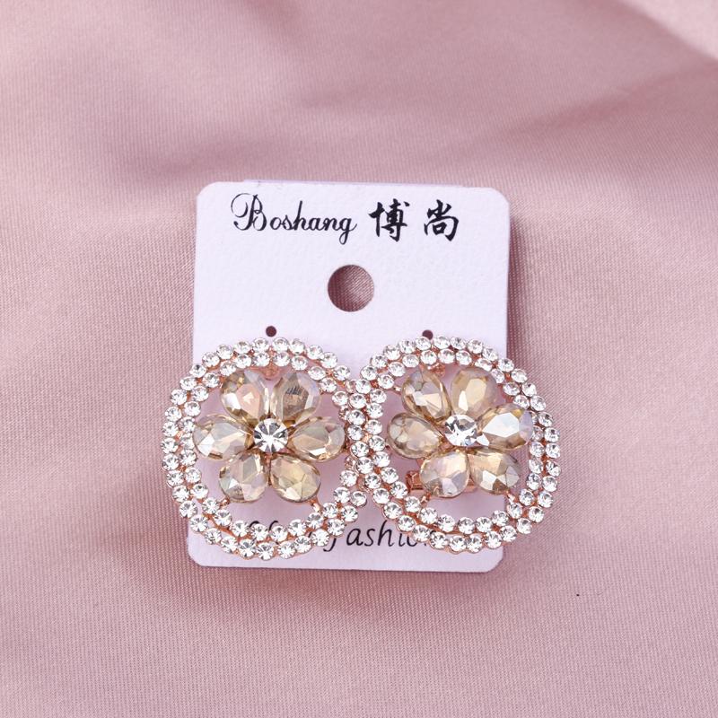 纸卡固定跨境流行女士耳环饰品 闪亮镶钻防过敏耳钉耳环 款式多样