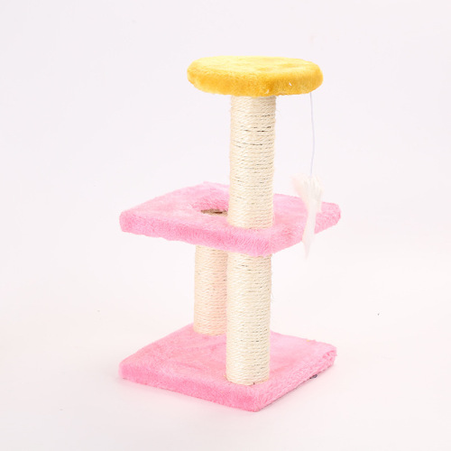 Pet Supplies cat Toy Sisal Three-Layer Small Climbing Frame Grinding Claw Play Factory Spot Cross-Border Wholesale