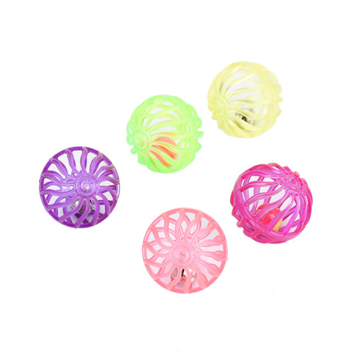 Cat Toy Ball Plastic Color Guide Thin Bell Ball Pet Products Factory Direct Cross-Border Wholesale