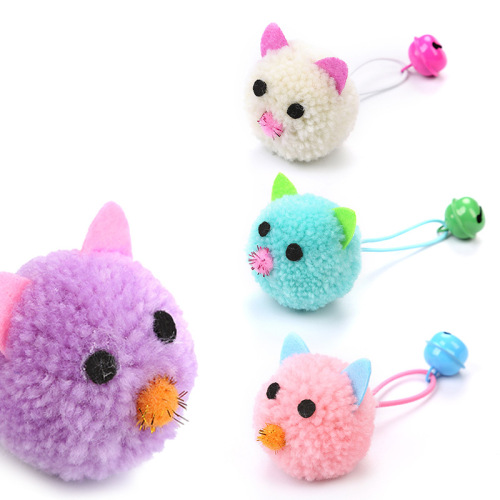 Cat Toy Cute Plush Mouse with Bell Interactive Play Pet Supplies Factory Spot Wholesale Cross-Border 