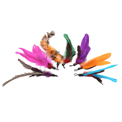 cat toy cat rod feather plush replacement head combination set pet supplies manufacturer