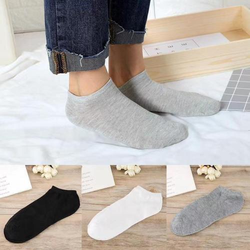 Factory Direct Sales Stall Socks Cheap Men and Women Socks Gift Socks Short Tube Ankle Socks Black White Gray Solid Color Sports Socks 