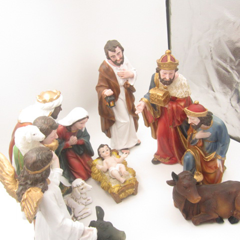 创意耶稣诞生马槽 人物雕像宗教用品摆件来图定制 树脂工艺品