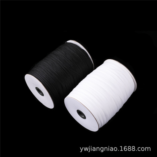 Factory in Stock Ribbon White Elastic Belt Shoulder Strap Clothes Pants Pipping Cord Silk Headband Clothing Accessories Wholesale