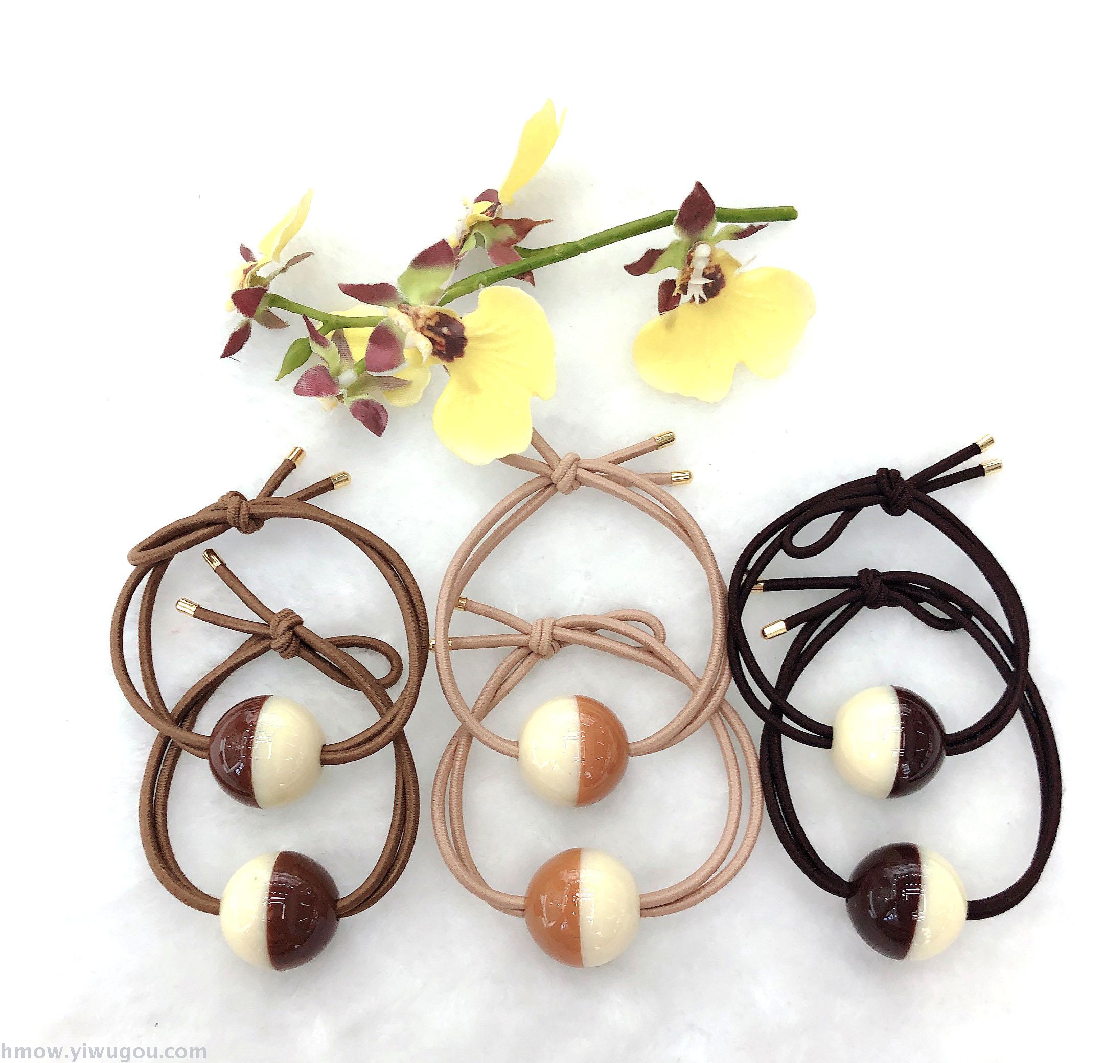 韩国发饰小圆球发绳网红爆款简约气质扎头发可爱发箍百搭皮筋发圈