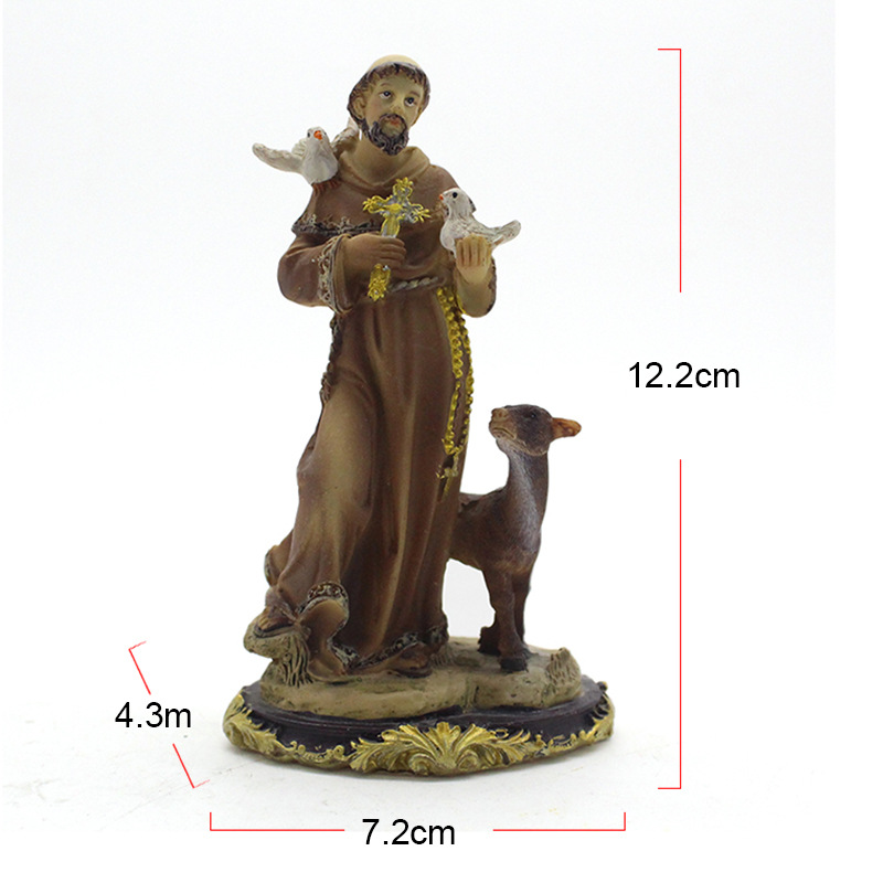 厂家直销树脂罗马圣父耶稣基督宗教人物和平鸽摆件礼品批发定制