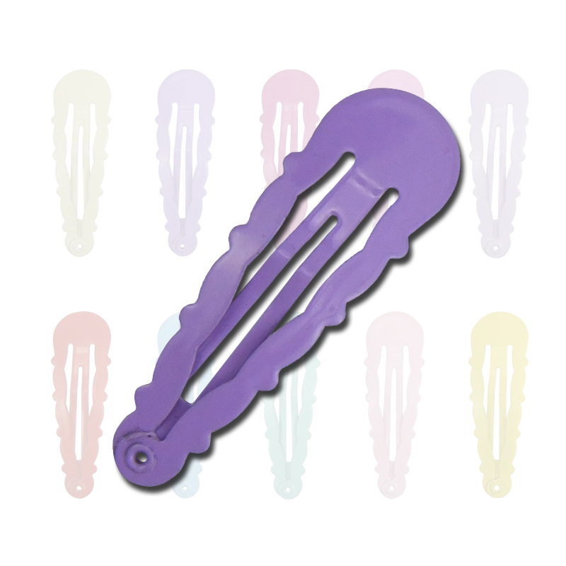 欧美流行跨境彩色烤漆小花边刘海夹边夹发夹BB夹批发