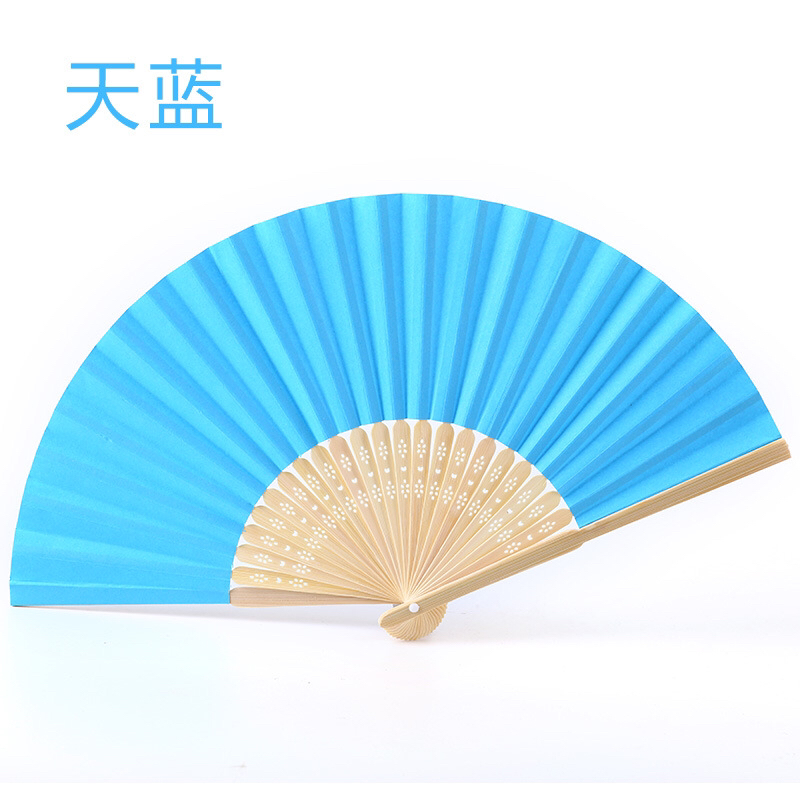 diy空白纸扇子折扇白扇儿童diy绘画扇子幼儿园手工制作画画小凉扇