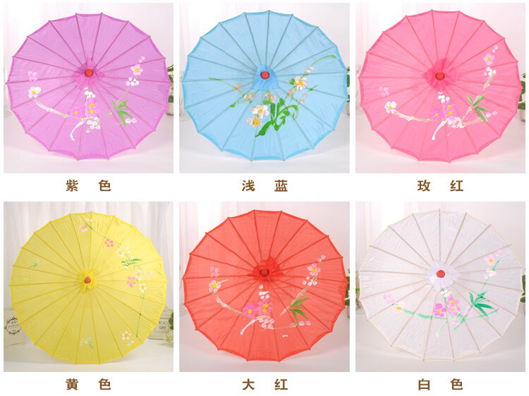 包邮绸布伞印花伞舞蹈演出伞旗袍走秀伞古典吊顶装饰伞拍照道具伞