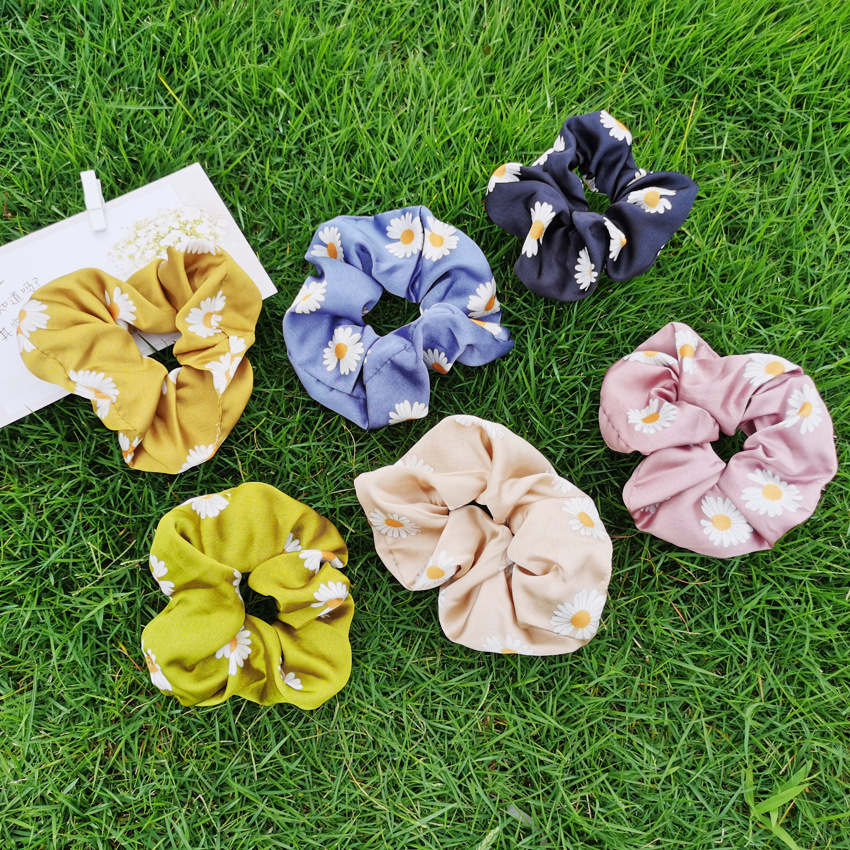 小皱菊大肠发圈大肠菊花发饰发绳女泫雅风大肠圈绸缎大肠发圈真丝