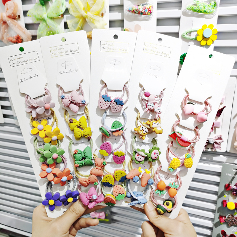 日韩可爱小清新弹力橡皮经儿童头绳不伤发宝宝扎头发皮筋公主发圈