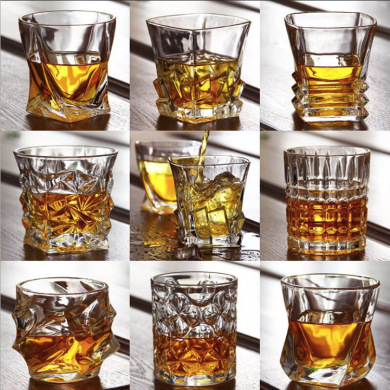 威士忌酒杯水晶玻璃歐式烈酒杯加厚啤酒杯耐熱水杯酒吧洋酒杯酒具
