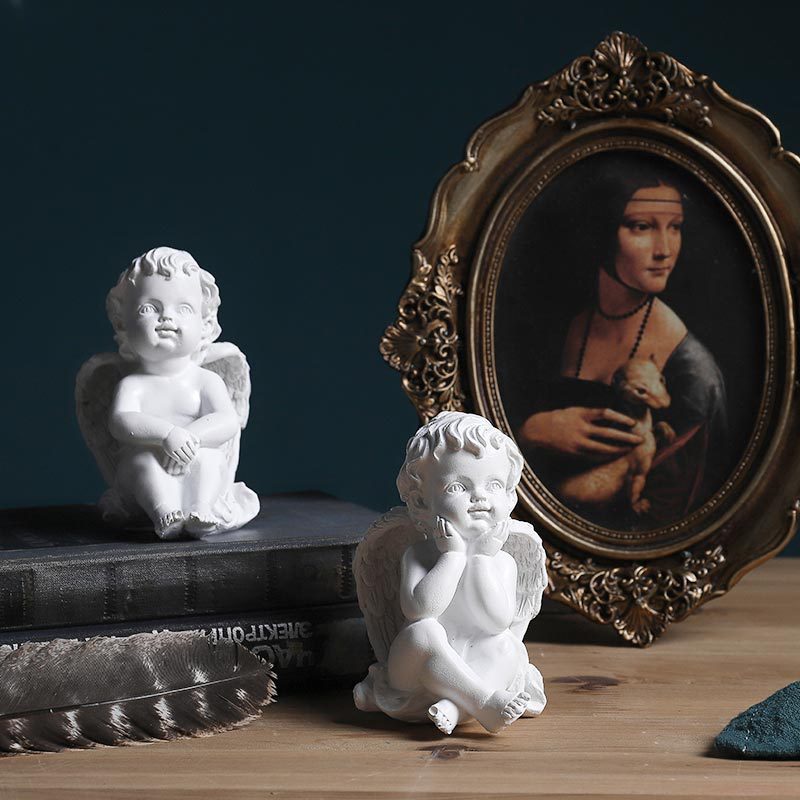 厂家批发创意天使复古摆件工艺品饰品树脂
