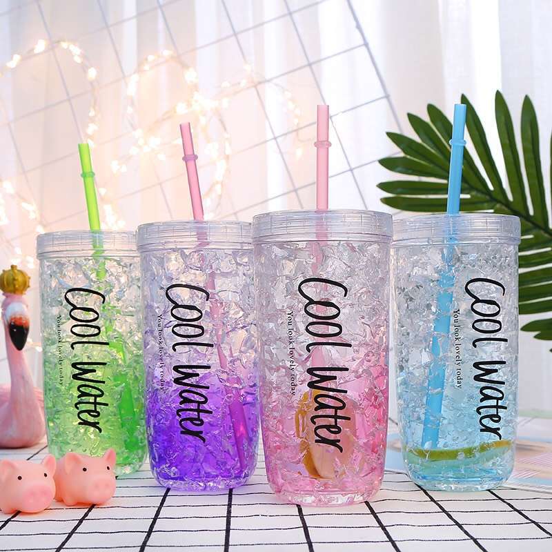 厂家直销韩式创意夏日冰杯 时尚简约英文冰酷杯学生潮流冰杯批发