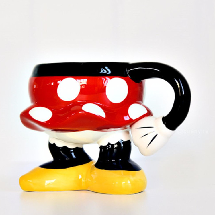 手办卡通马克杯米妮茶杯杯米奇杯水半身陶瓷杯子情侣对杯