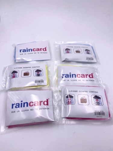 Raincard Disposable Raincoat PE Plastic Raincoat Pocket Raincoat Wallet Wallet Card Holder Raincoat Travel 