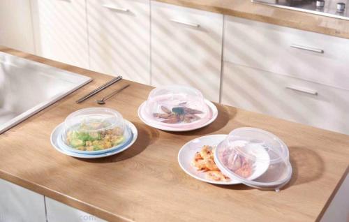 Silicone， dust-Proof， Fresh-Keeping， Heat Preservation， Sealed Large Suction Plate Dust Cover Can Be Put in the Refrigerator Three Colors Mixed 