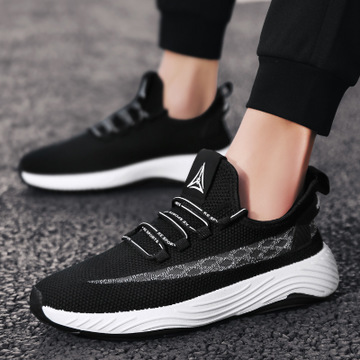 Spring 2020 Summer New Men‘s Shoes Youth Mesh Sneakers Men‘s Flying Woven Breathable Casual Men‘s Shoes