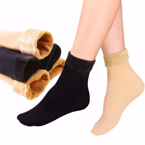 one-piece delivery autumn and winter snow socks plus velvet thickened floor socks warm socks mid-calf couple socks factory direct sales