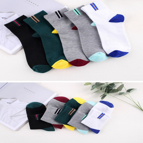 Men‘s Socks Ankle Socks Spring and Summer Mid-Calf Length Athletic Socks Business Socks Leisure Warm Knitting Cotton Socks One Piece Dropshipping