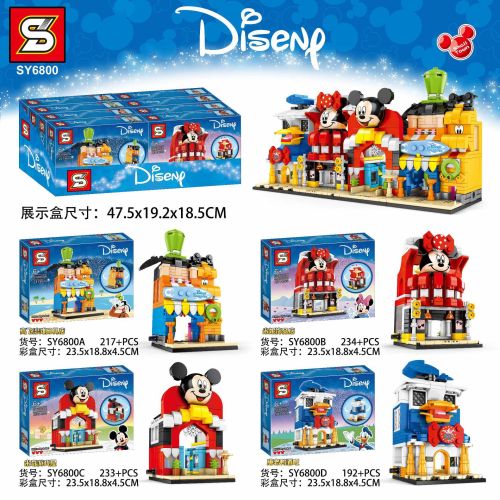 Spot S Brand 6800 Compatible with Mickey Mouse Scene Girls‘ Toy Assembling Building Blocks Training Class Gifts