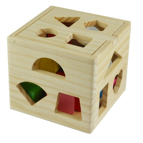 Wholesale Wooden Intelligence Box Children‘s Toy Shape Matching Enlightenment Wooden 13-Hole 13-Hole Building Blocks Puzzle