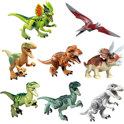 Cross-Border E-Commerce Hot Sale Creative Dinosaur Building Blocks Set Children‘s Puzzle Dinosaur Building Blocks Toys 