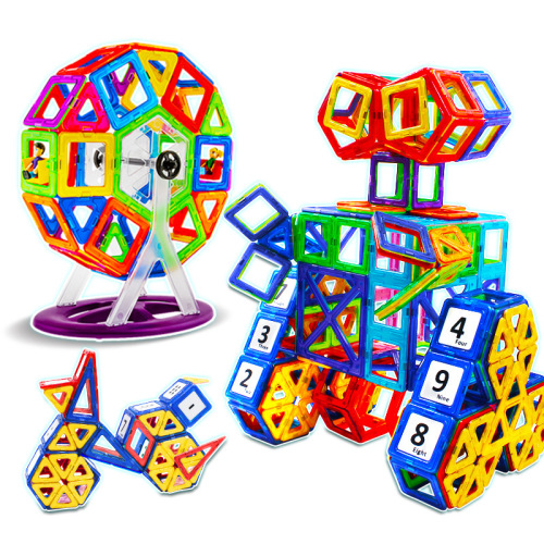 Magnetic Piece Building Blocks Set Wholesale Children‘s Puzzle Assembling magnetic Building Blocks 3-6 Years Old Toy Manufacturers Consignment