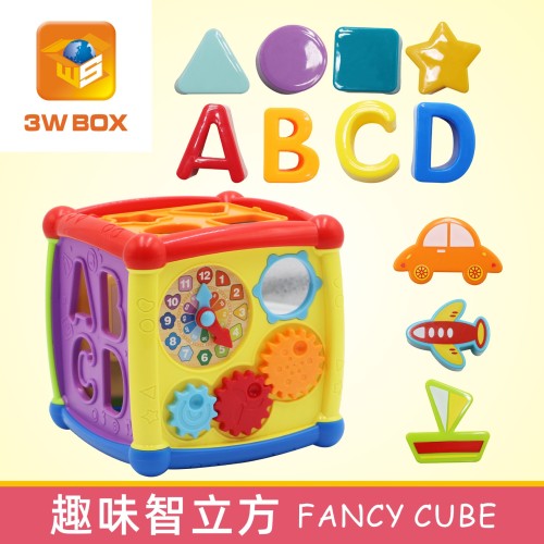 baby early education six-sided box children‘s one-year-old educational shape matching building block toy factory direct sales
