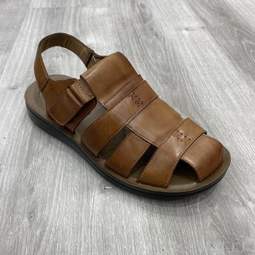 Wholesale 2020 Spring and Summer Men‘s First Layer Cowhide Sandals Retro British Leather Sandals Men‘s Brown Sandals
