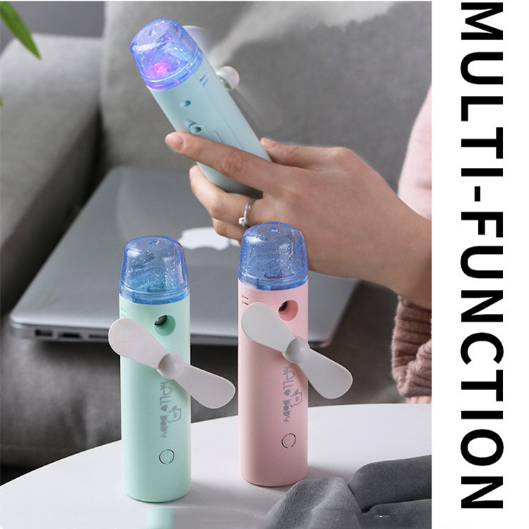 夏季爆款USB手持纳米喷雾风扇户外便携随身补水小风扇创意礼品