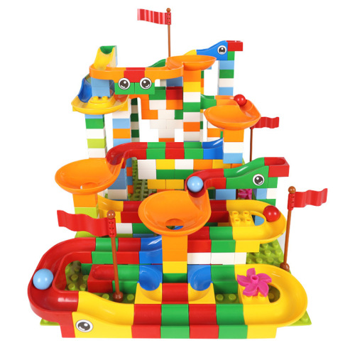 Wholesale Children‘s Building Blocks Plastic Toys 3-6 Years Old Educational Boys and Girls Assembled and Inserting Slide Buliding Blocks