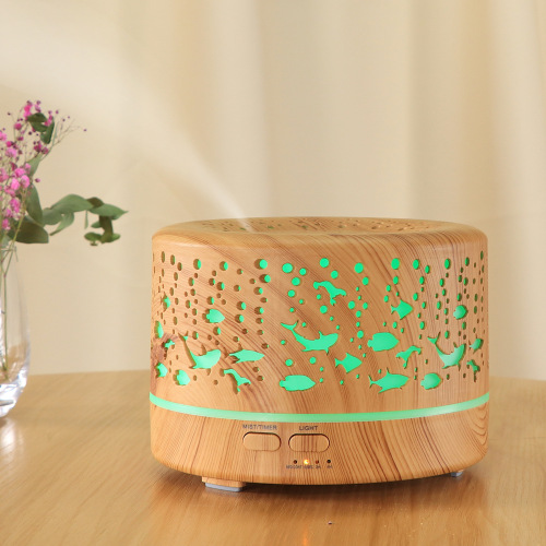 popular large capacity household 500ml wood grain aromatherapy machine ultrasonic hydrating mute humidifier with essential oil fragrance
