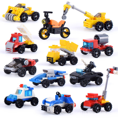 compatible with lego car model assembling building blocks children‘s toys kindergarten boys educational mini toys gifts