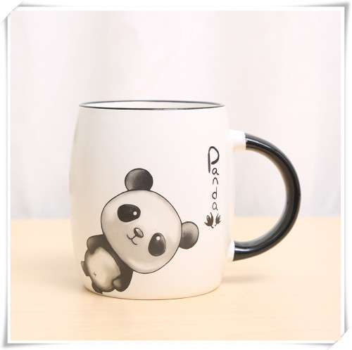 Tourism Products Creative Cute Couple Cup Ceramic Panda Cup Tea Cup Mug with Lid Water Cup Inverted Figure 