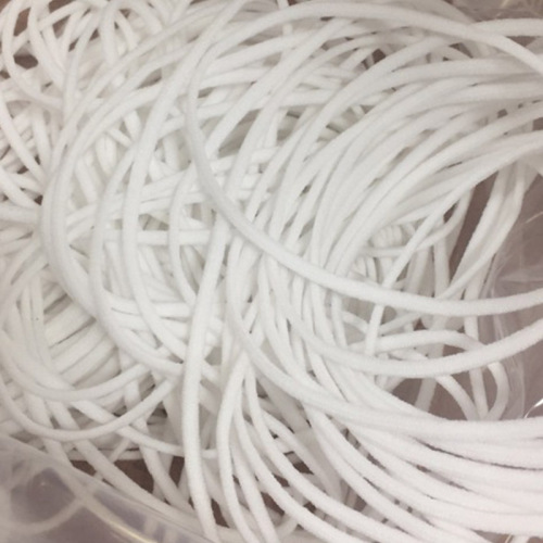 mm Mask Elastic Rope Disposable Ear Rope N95 Mask with Hanging Elastic Ear Band White Round Oil Core Mask Rope 