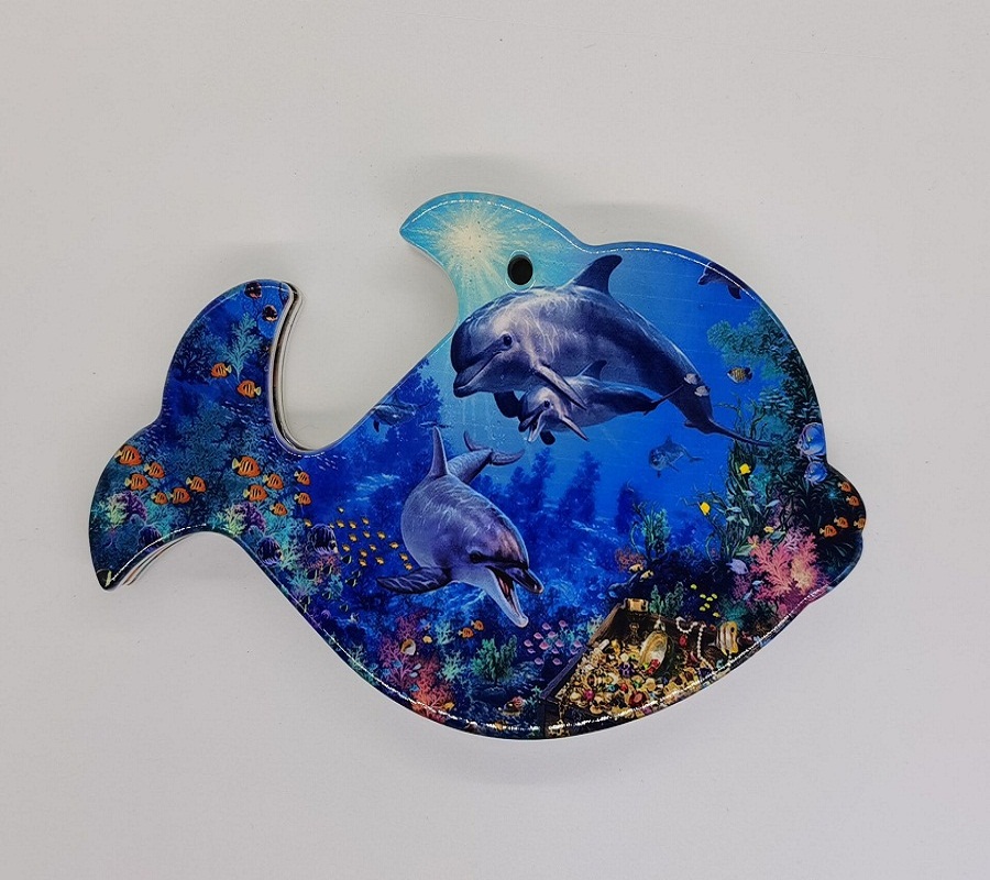 海洋系列可挂式装饰品陶瓷餐垫隔热垫海豚桌垫软木垫