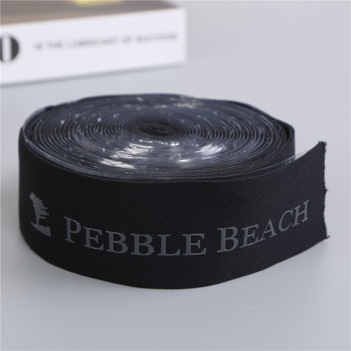 high quality epoxy elastic band watermark logo customized underwear elastic ribbon waistband accessories