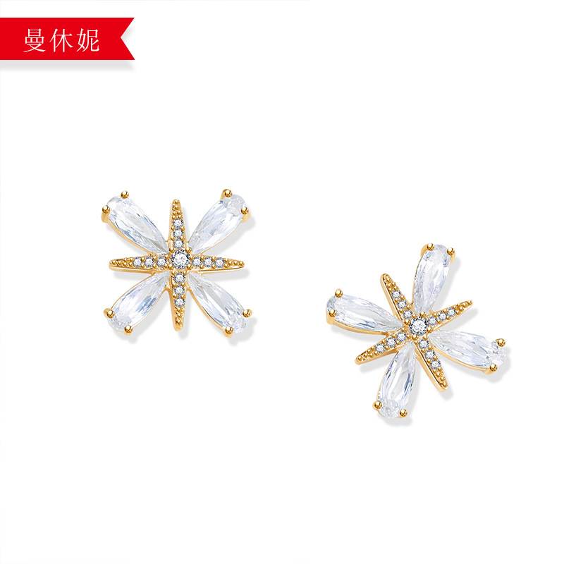 气质人工水晶锆石耳钉 日韩国简约耳钉耳坠925银饰品厂家直销批发