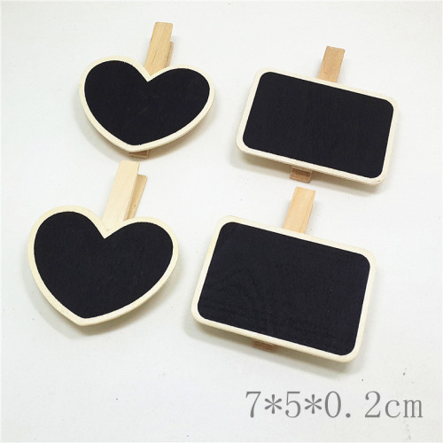 wooden crafts decoration creative gift message blackboard decoration note snack clip photo clip home groceries